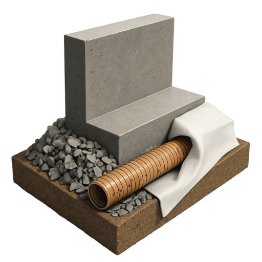 Дренаж фундамента в Москве